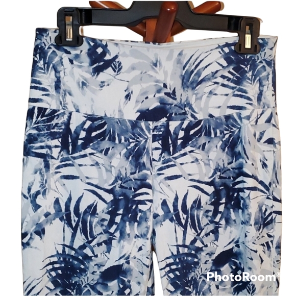 UP Techno Blue White Basic Slim Leg Blue Ankle Pant - Picture 3 of 9